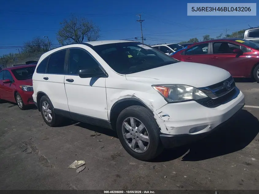 HONDA CR-V 2011, VIN 5J6RE3H46BL043206