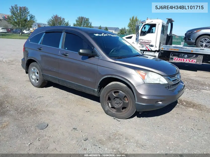 HONDA CR-V 2011, VIN 5J6RE4H34BL101715