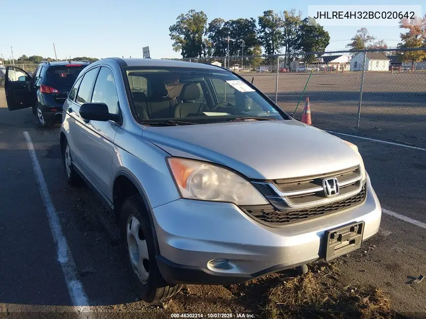 HONDA CR-V 2011, VIN JHLRE4H32BC020642