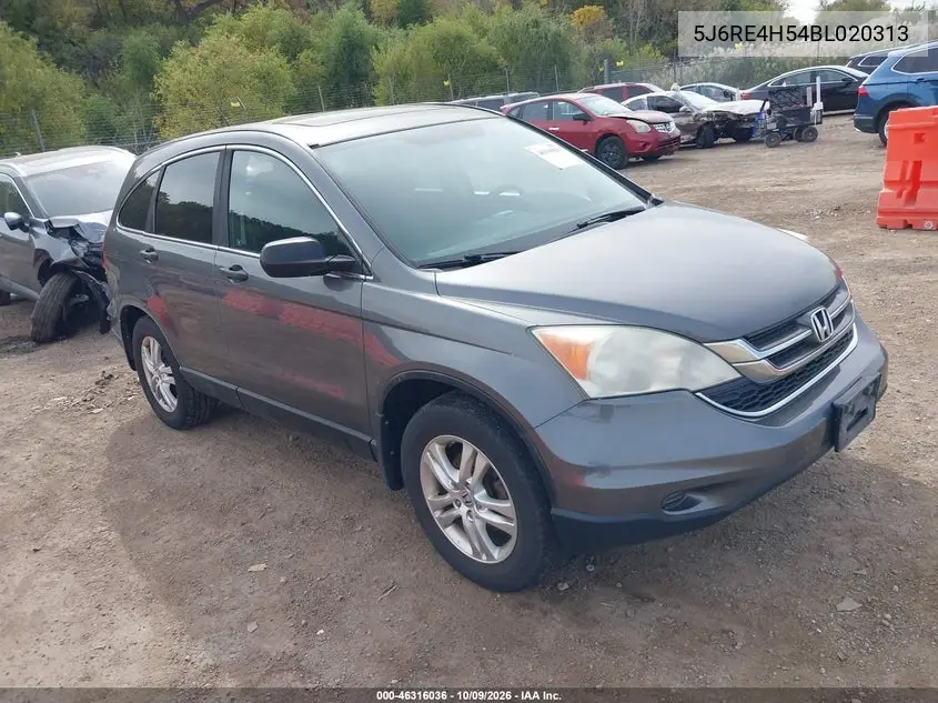 HONDA CR-V 2011, VIN 5J6RE4H54BL020313
