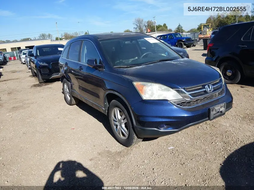 HONDA CR-V 2011, VIN 5J6RE4H72BL002555