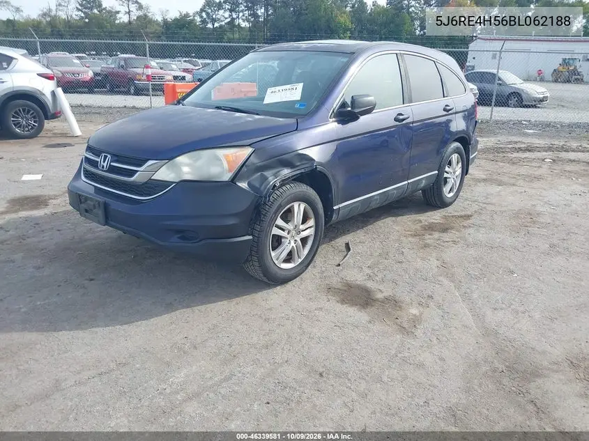 2011 HONDA CR-V VIN 5J6RE4H56BL062188 — фото 2