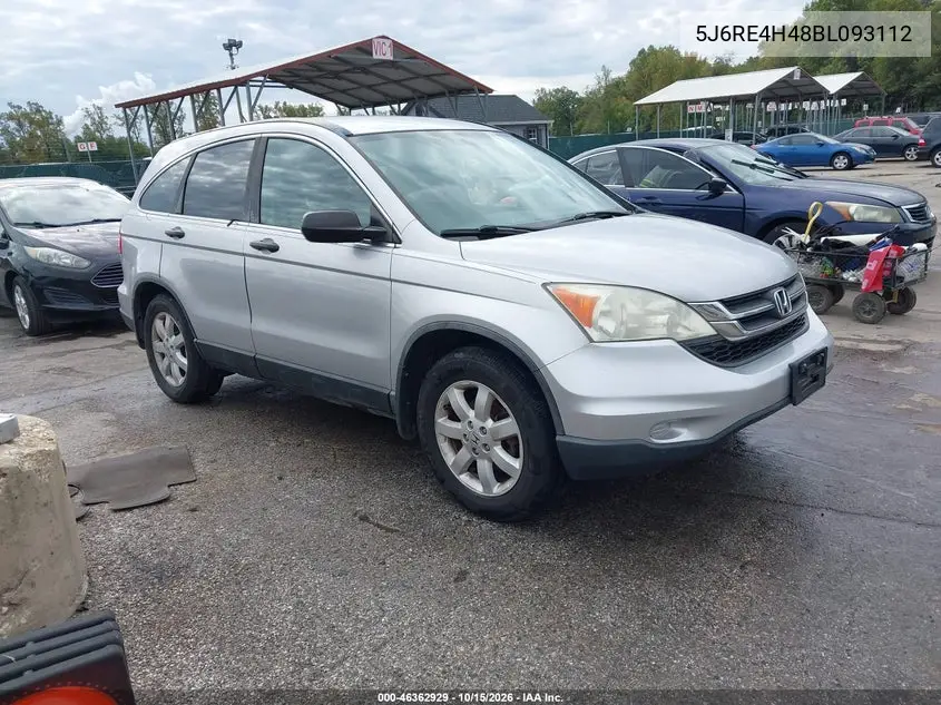 HONDA CR-V 2011, VIN 5J6RE4H48BL093112