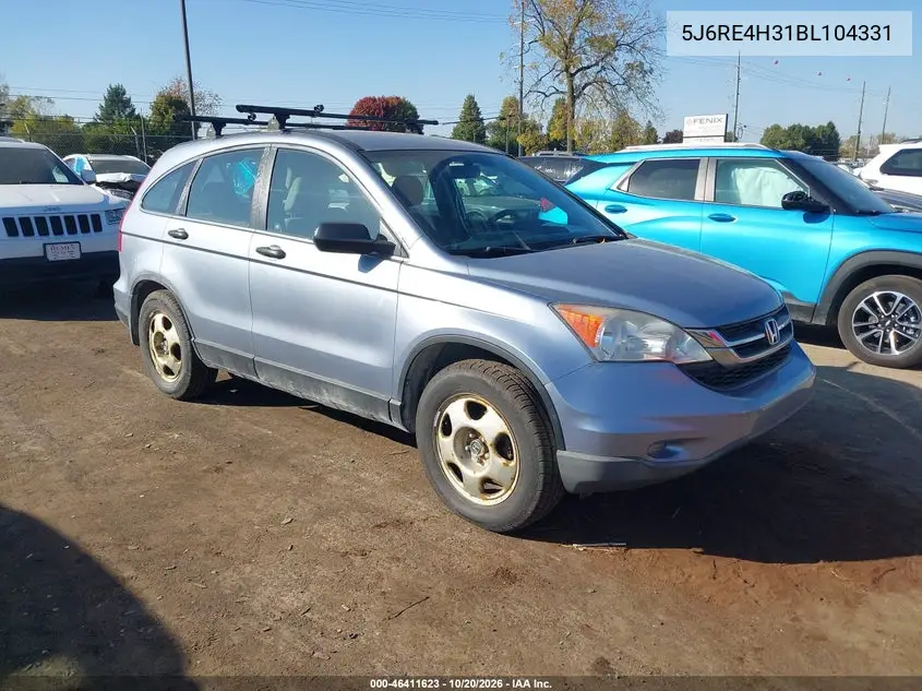 HONDA CR-V 2011, VIN 5J6RE4H31BL104331
