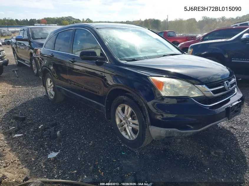 HONDA CR-V 2011, VIN 5J6RE3H72BL015090