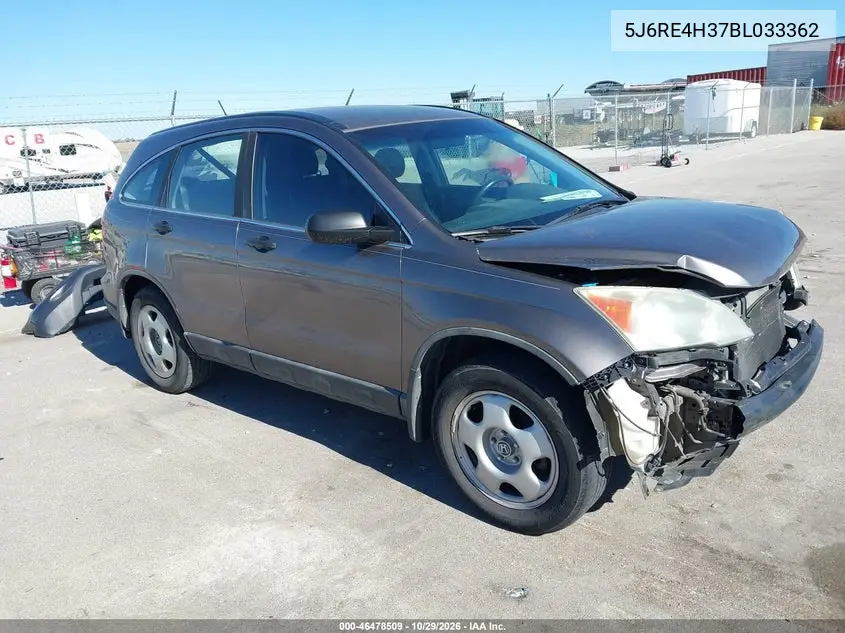 HONDA CR-V 2011, VIN 5J6RE4H37BL033362