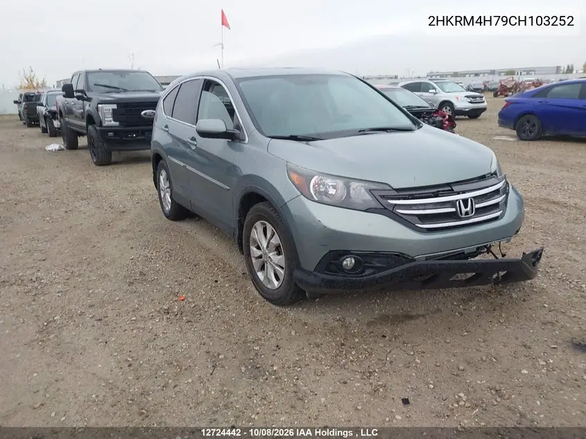 HONDA CR-V 2012, VIN 2HKRM4H79CH103252