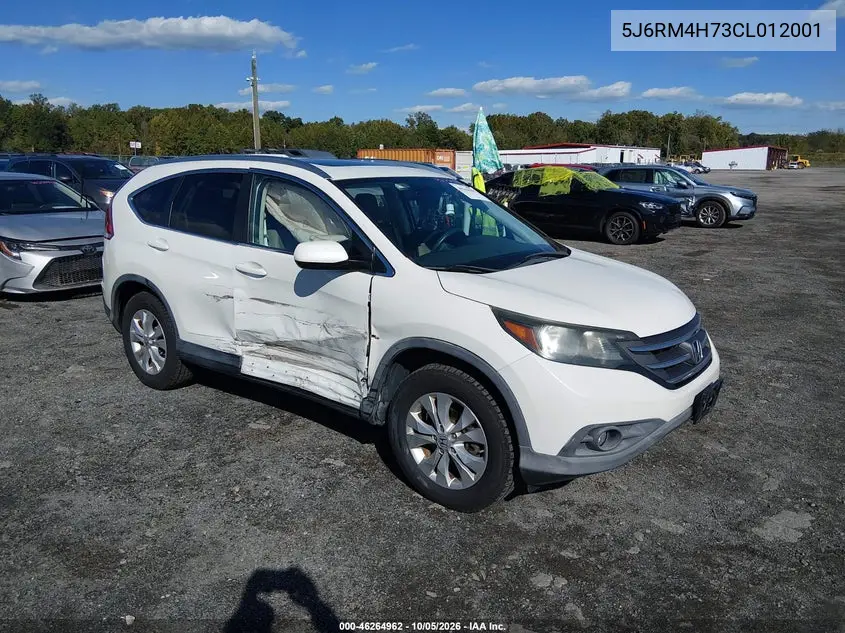 HONDA CR-V 2012, VIN 5J6RM4H73CL012001