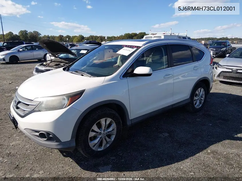 2012 HONDA CR-V VIN 5J6RM4H73CL012001 — фото 2