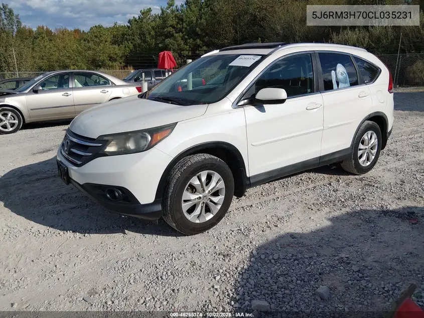 2012 HONDA CR-V VIN 5J6RM3H70CL035231 — фото 2