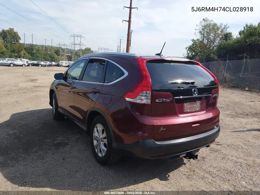 2012 HONDA CR-V VIN 5J6RM4H74CL028918 — фото 3