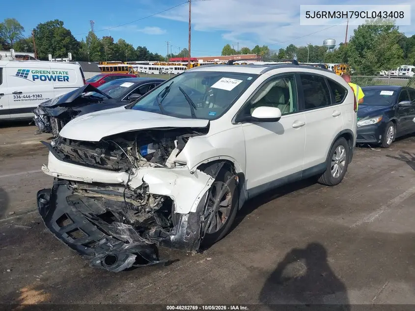2012 HONDA CR-V VIN 5J6RM3H79CL043408 — фото 2
