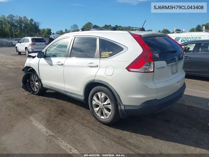 2012 HONDA CR-V VIN 5J6RM3H79CL043408 — фото 3