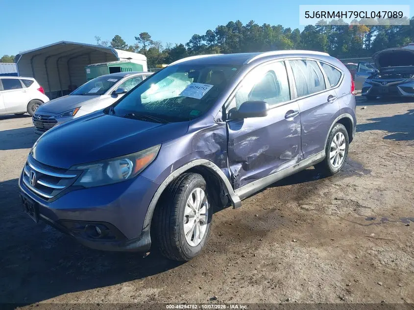 2012 HONDA CR-V VIN 5J6RM4H79CL047089 — фото 2