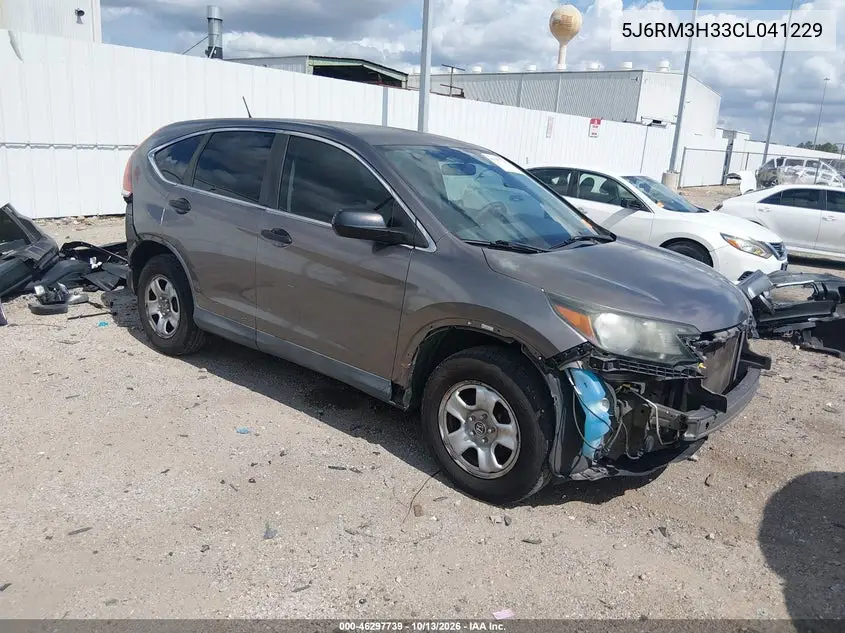 HONDA CR-V 2012, VIN 5J6RM3H33CL041229