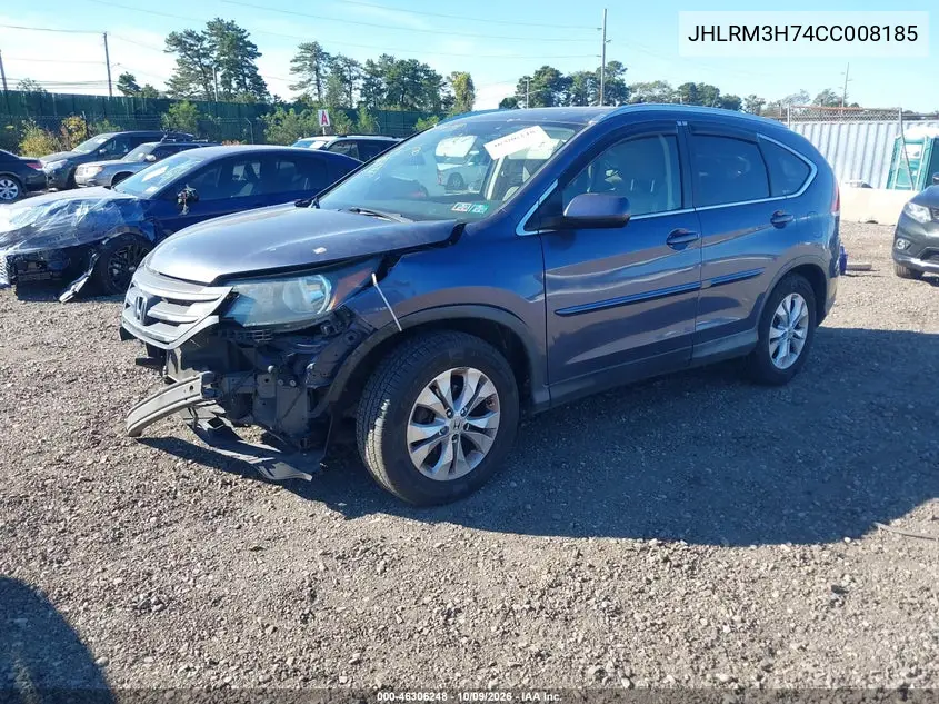 2012 HONDA CR-V VIN JHLRM3H74CC008185 — фото 2