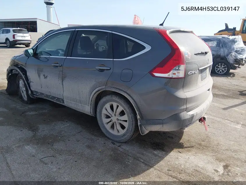 2012 HONDA CR-V VIN 5J6RM4H53CL039147 — фото 3