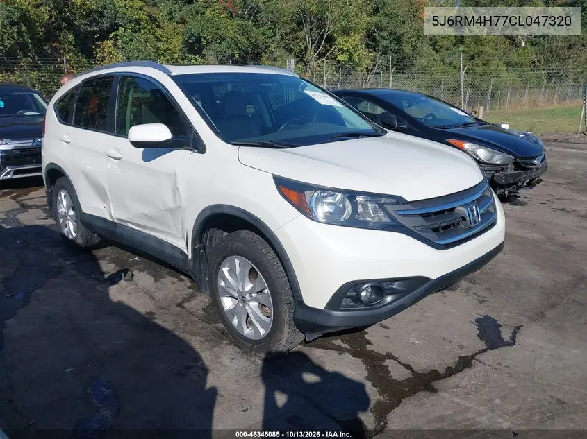 HONDA CR-V 2012, VIN 5J6RM4H77CL047320