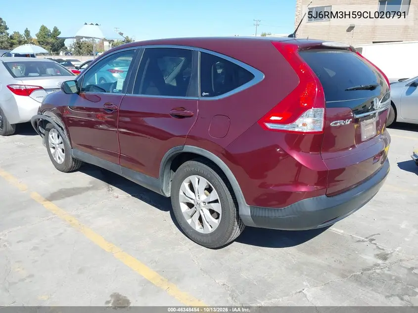 2012 HONDA CR-V VIN 5J6RM3H59CL020791 — фото 3