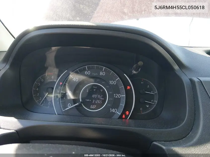 2012 HONDA CR-V VIN 5J6RM4H55CL050618 — фото 7