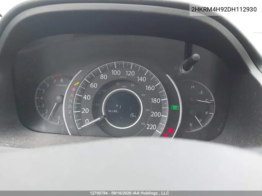2013 HONDA CR-V VIN 2HKRM4H92DH112930 — фото 7