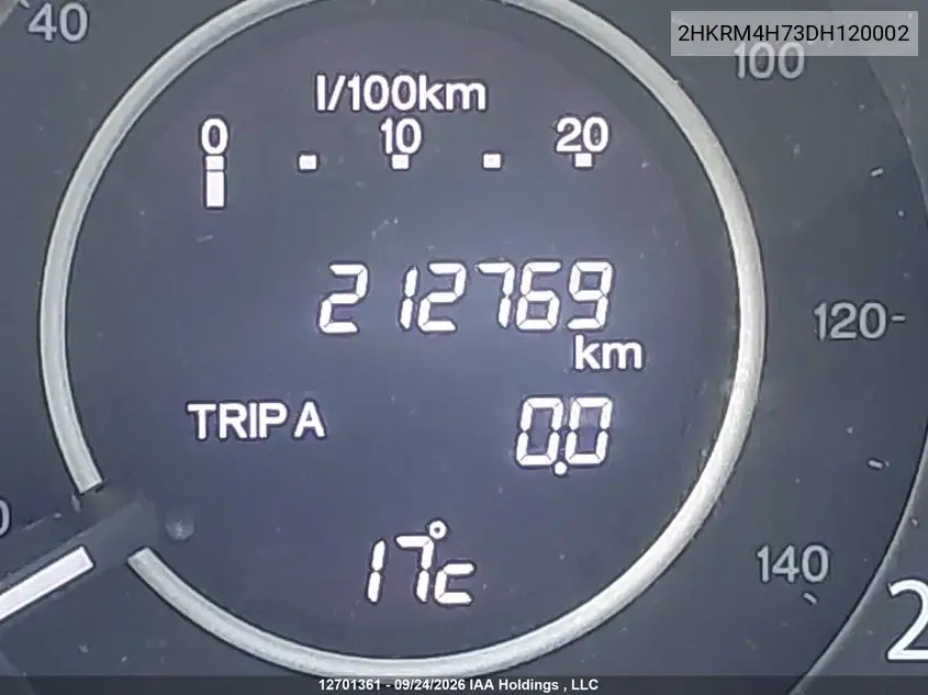 2013 HONDA CR-V VIN 2HKRM4H73DH120002 — фото 15