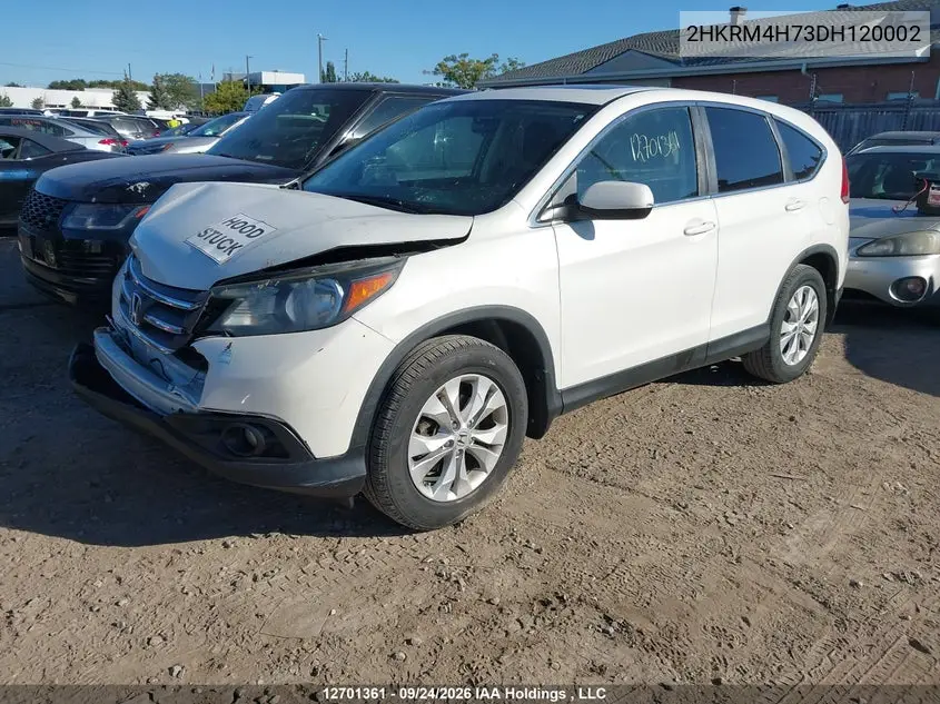 2013 HONDA CR-V VIN 2HKRM4H73DH120002 — фото 2
