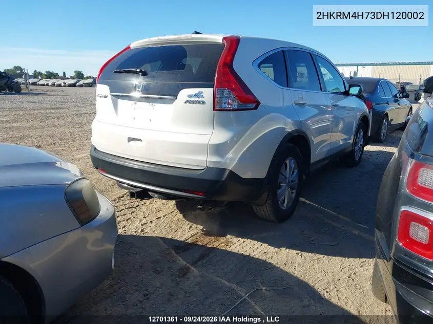 2013 HONDA CR-V VIN 2HKRM4H73DH120002 — фото 4