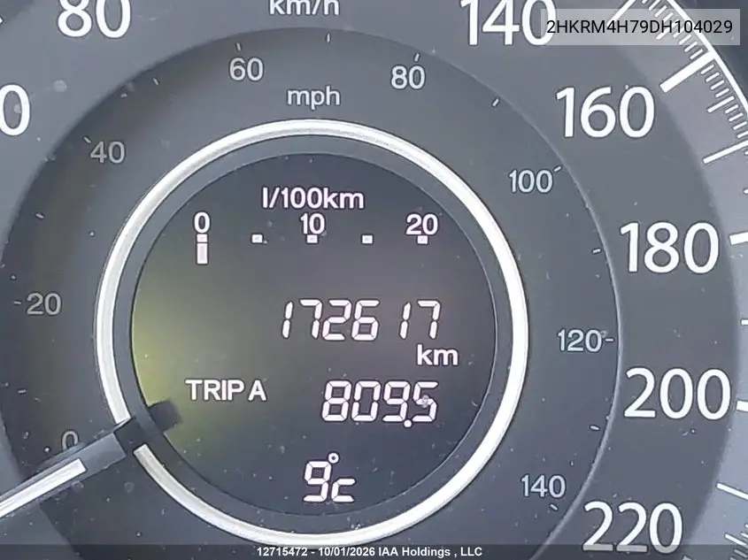 2013 HONDA CR-V VIN 2HKRM4H79DH104029 — фото 15