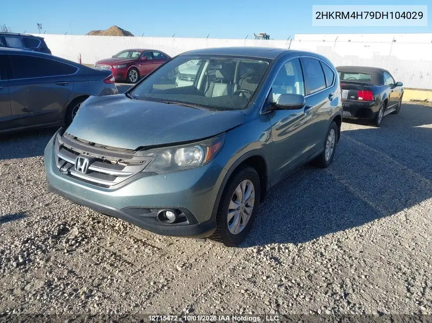2013 HONDA CR-V VIN 2HKRM4H79DH104029 — фото 2