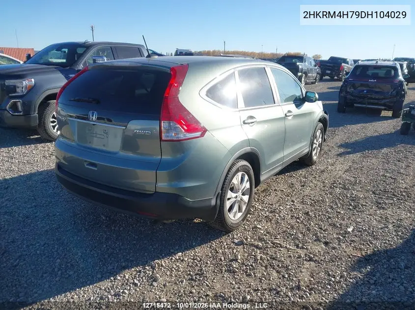 2013 HONDA CR-V VIN 2HKRM4H79DH104029 — фото 4
