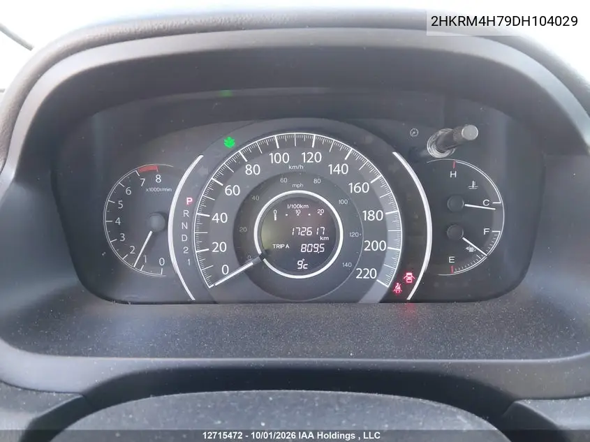 2013 HONDA CR-V VIN 2HKRM4H79DH104029 — фото 7