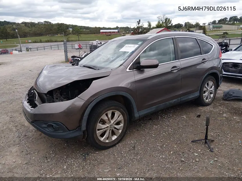 2013 HONDA CR-V VIN 5J6RM4H79DL026115 — фото 2
