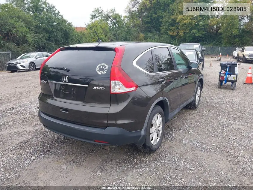2013 HONDA CR-V VIN 5J6RM4H58DL028985 — фото 4