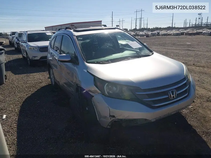 HONDA CR-V 2013, VIN 5J6RM3H72DL038522