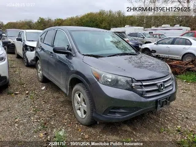 HONDA CR-V 2014, VIN 2HKRM4H39EH129625