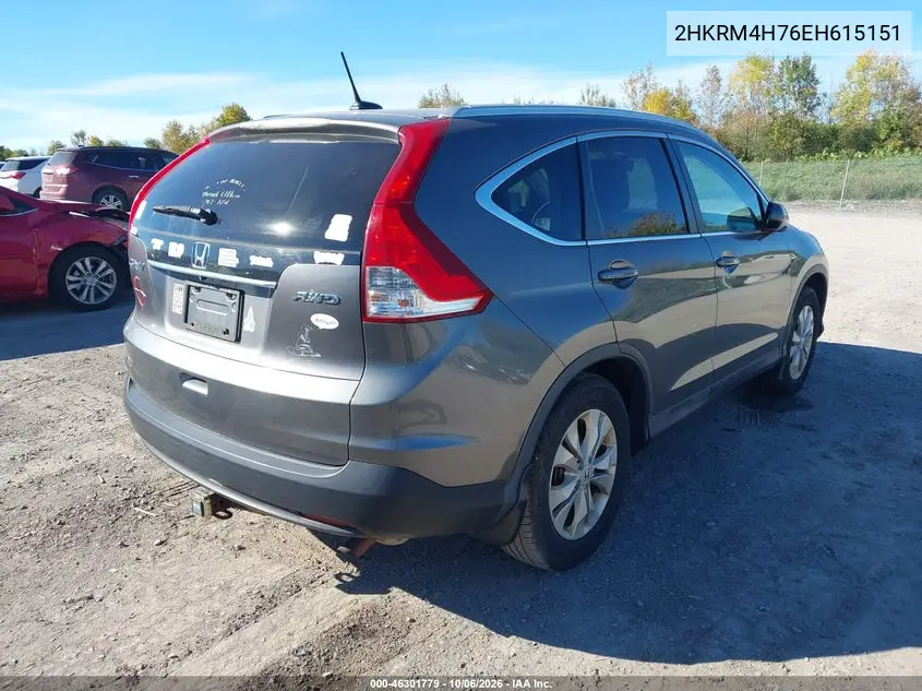 2014 HONDA CR-V VIN 2HKRM4H76EH615151 — фото 4