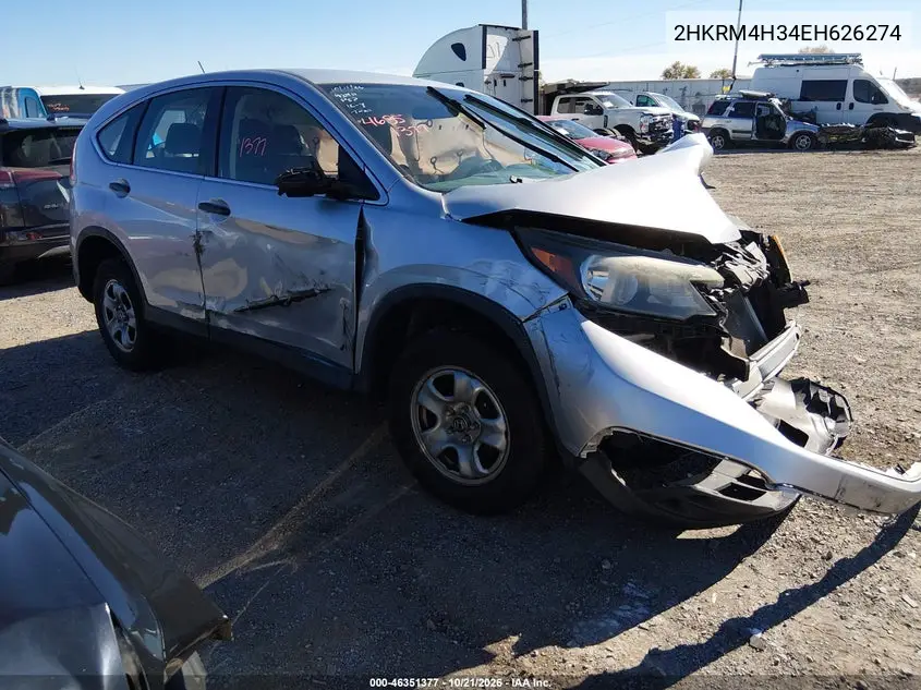 HONDA CR-V 2014, VIN 2HKRM4H34EH626274
