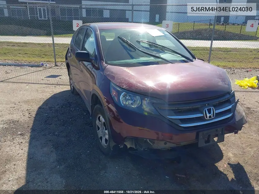 HONDA CR-V 2014, VIN 5J6RM4H34EL024030