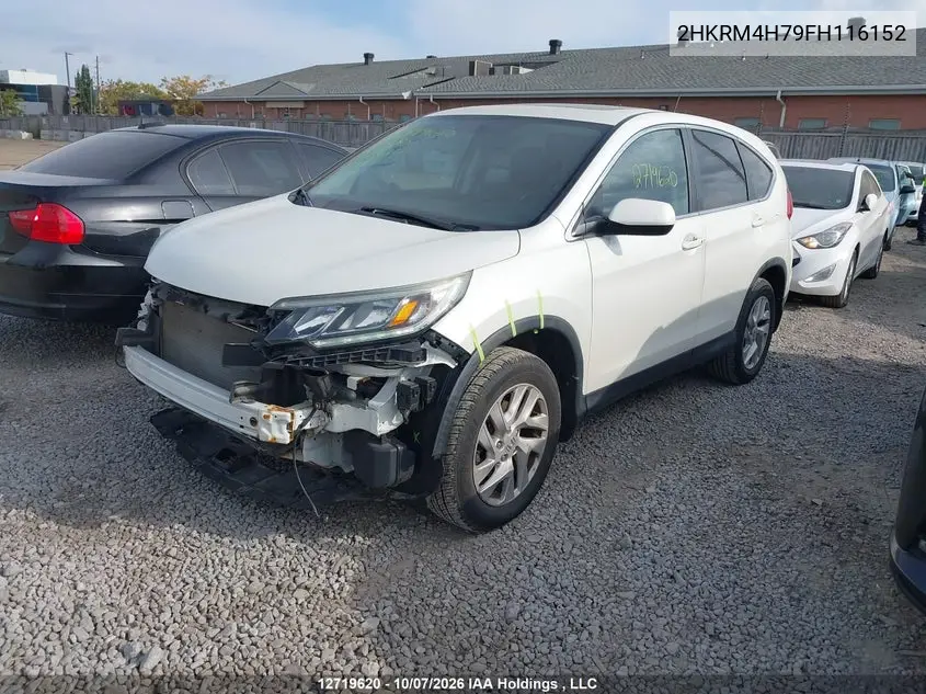 2015 HONDA CR-V VIN 2HKRM4H79FH116152 — фото 2