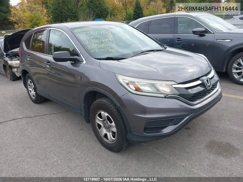 HONDA CR-V 2015, VIN 2HKRM4H34FH116444