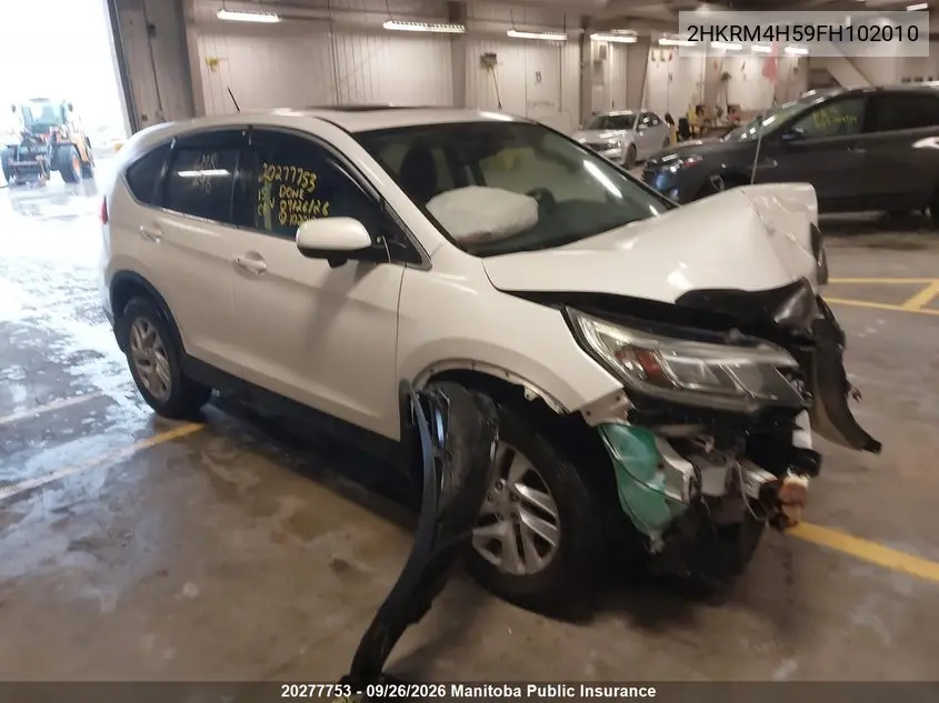 HONDA CR-V 2015, VIN 2HKRM4H59FH102010
