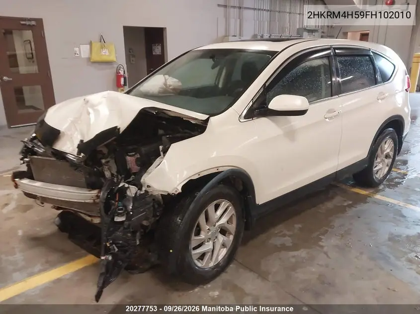 2015 HONDA CR-V VIN 2HKRM4H59FH102010 — фото 2