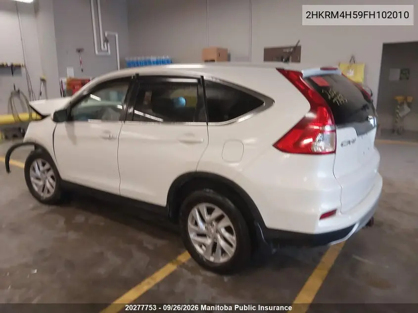 2015 HONDA CR-V VIN 2HKRM4H59FH102010 — фото 3