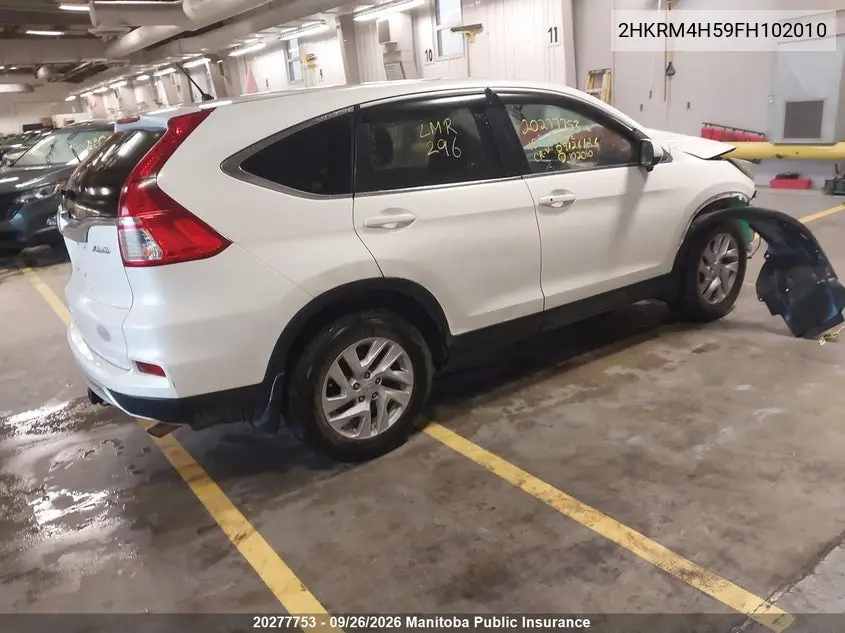 2015 HONDA CR-V VIN 2HKRM4H59FH102010 — фото 4