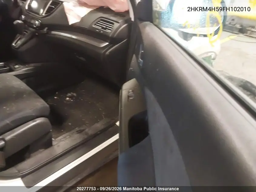 2015 HONDA CR-V VIN 2HKRM4H59FH102010 — фото 5