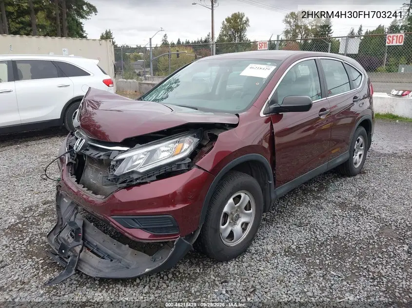 2015 HONDA CR-V VIN 2HKRM4H30FH703241 — фото 2