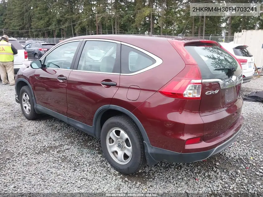 2015 HONDA CR-V VIN 2HKRM4H30FH703241 — фото 3
