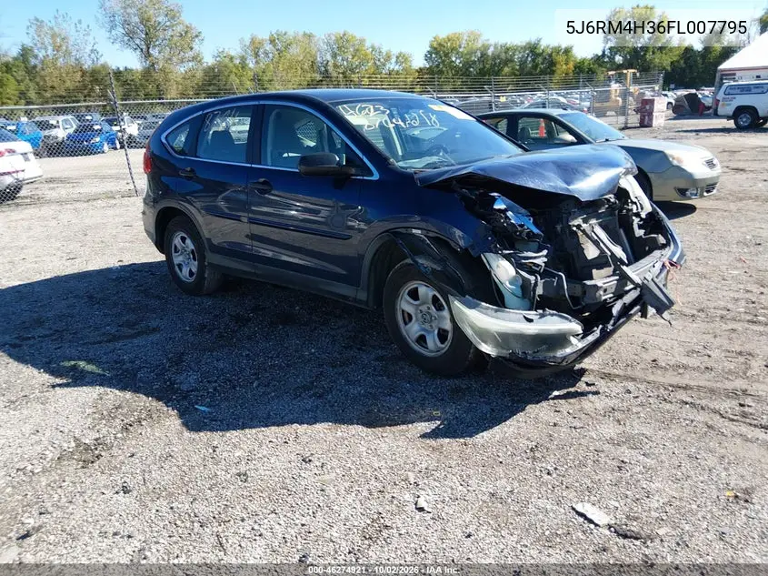 HONDA CR-V 2015, VIN 5J6RM4H36FL007795