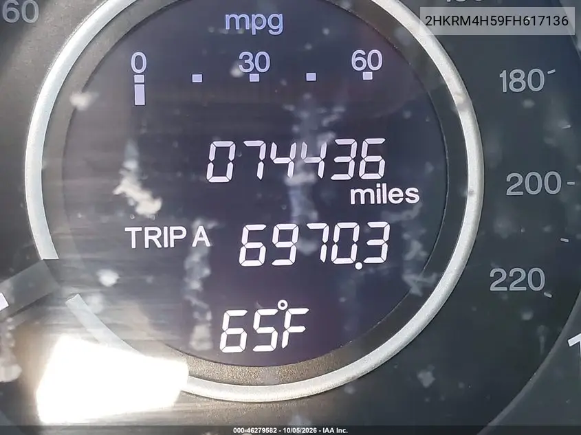 2015 HONDA CR-V VIN 2HKRM4H59FH617136 — фото 16